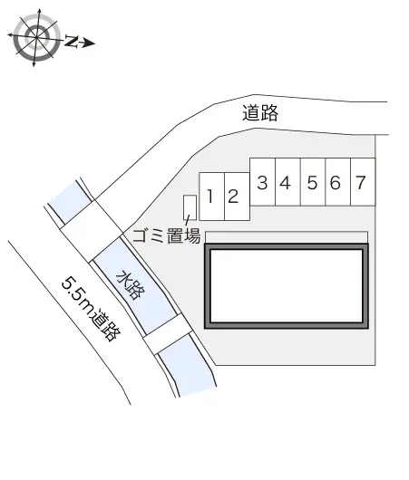 ★手数料０円★岡山市北区宿本町　月極駐車場（LP）